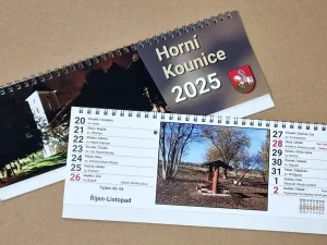 Fotografie 7: Stolní dvoutýdenní (čtrnáctidenní) kalendář 300 × 100 mm