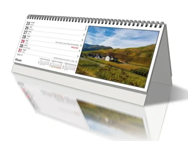 Ukázka: Stolní týdenní kalendář 300 × 100 mm