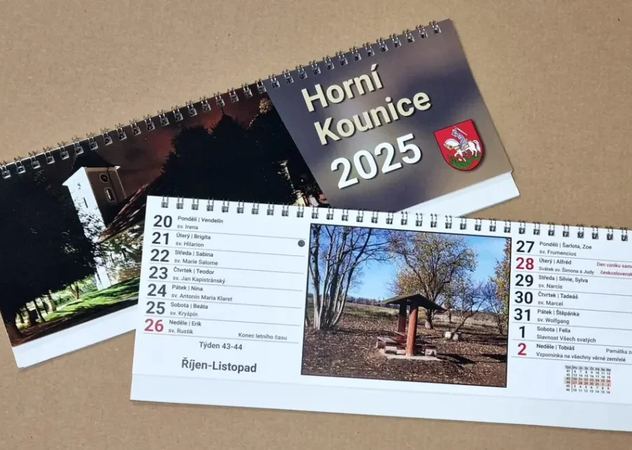Stolní kalendář s křesťanskými svátky svatých